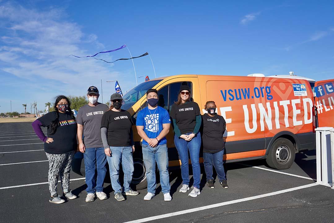 Photo of VSUW Volunteers at a Volunteer Event.