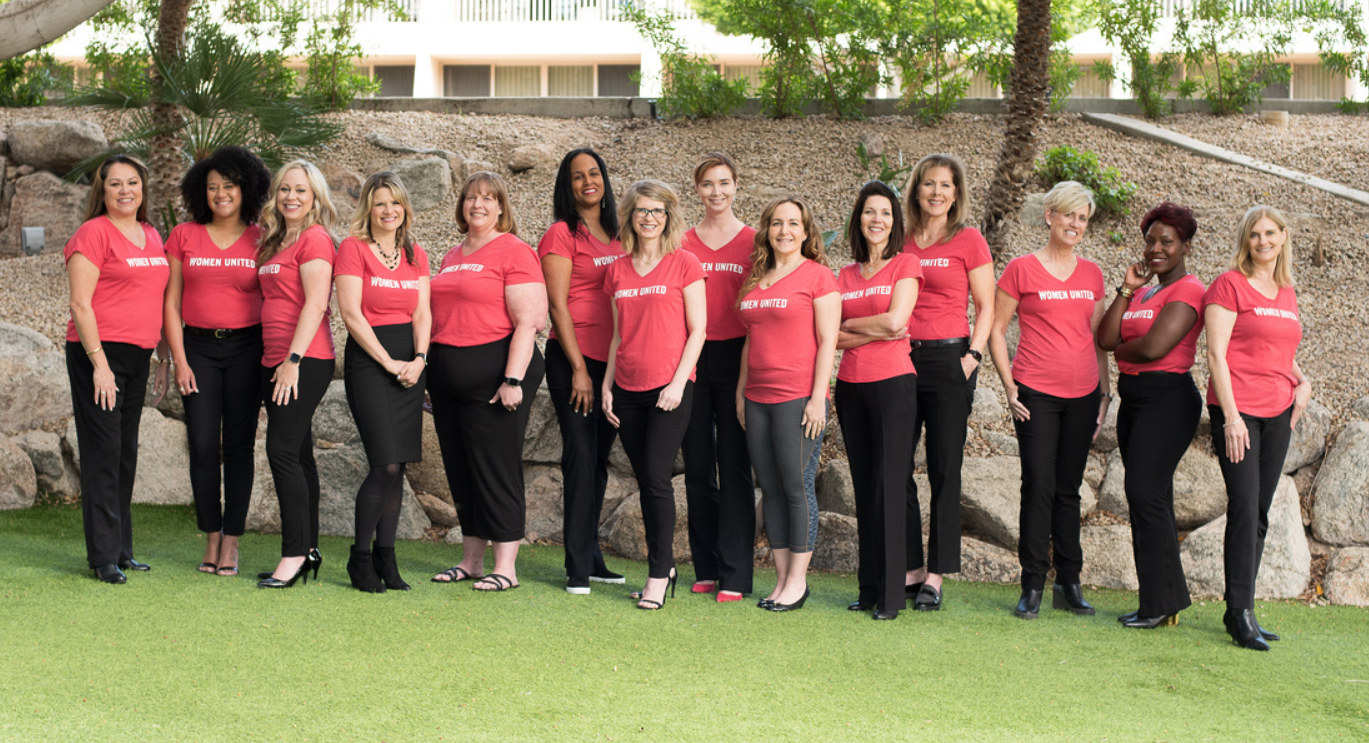 Women United members pose for a group photo.