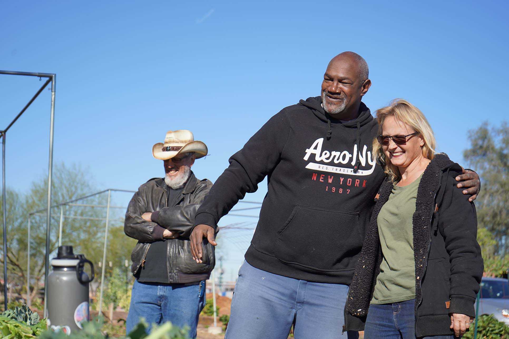 People at community garden